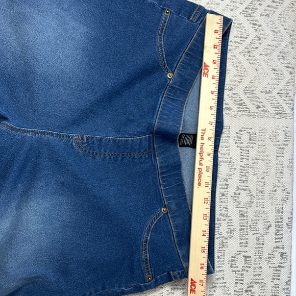 Athena Marie Pull on Skinny Leg framed hem Jeans Sz XXL - Picture 3 of 8